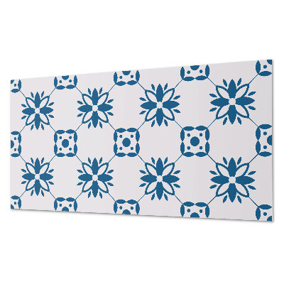 Rechteckige wandpaneel selbstklebend Blumenmotiv mit grünen Blättern