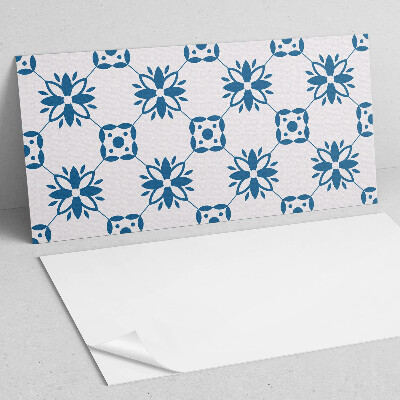 Rechteckige wandpaneel selbstklebend Blumenmotiv mit grünen Blättern