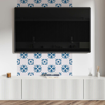 Rechteckige wandpaneel selbstklebend Blumenmotiv mit grünen Blättern