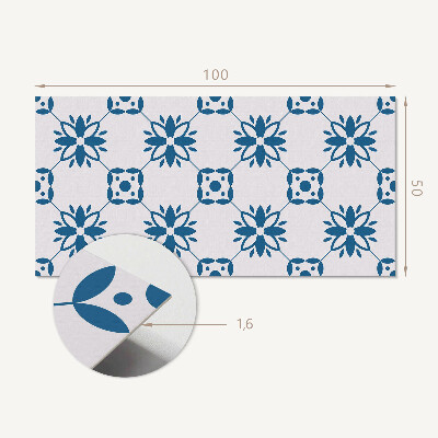 Rechteckige wandpaneel selbstklebend Blumenmotiv mit grünen Blättern