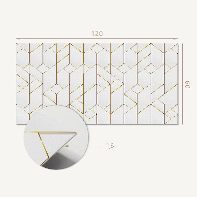 Rechteckige wandpaneel selbstklebend Stilvolle Linien in geometrischer Anordnung