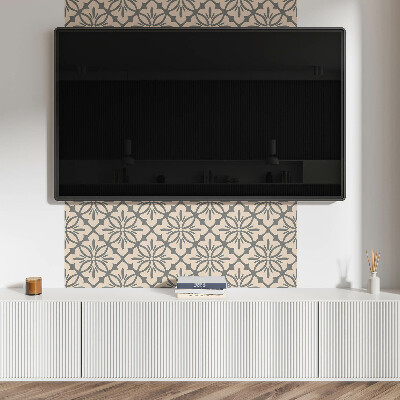 Rechteckige wandpaneel selbstklebend Blumenmotiv mit dezenten Akzenten