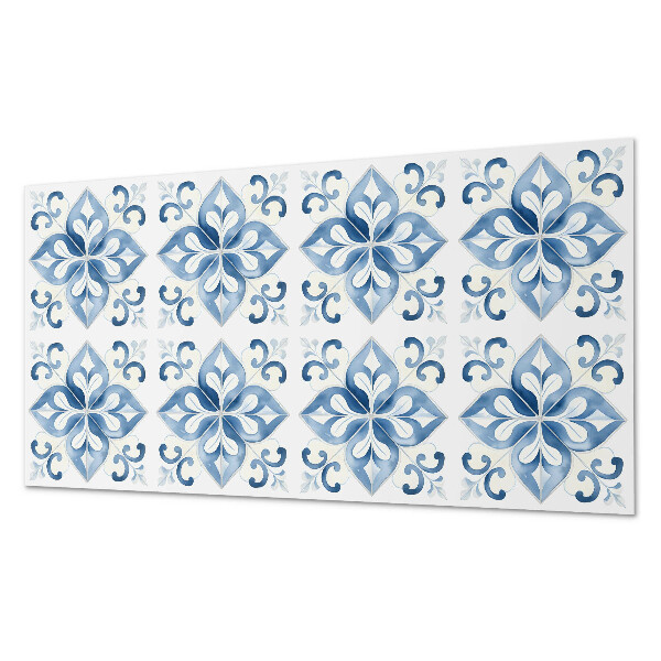 Rechteckige wandpaneel Blumenmotiv auf Fliesen
