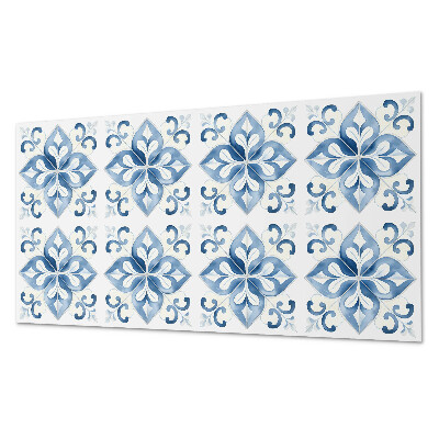 Rechteckige wandpaneel Blumenmotiv auf Fliesen
