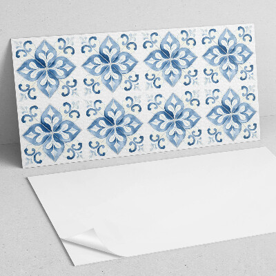 Rechteckige wandpaneel Blumenmotiv auf Fliesen