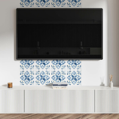 Rechteckige wandpaneel Blumenmotiv auf Fliesen