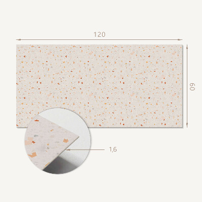 Rechteckige wandpaneel Abstraktes Terrazzo-Motiv
