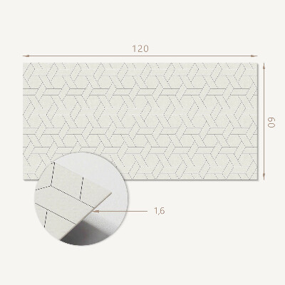 Rechteckige wandpaneel selbstklebend Sechseckiges geometrisches Motiv