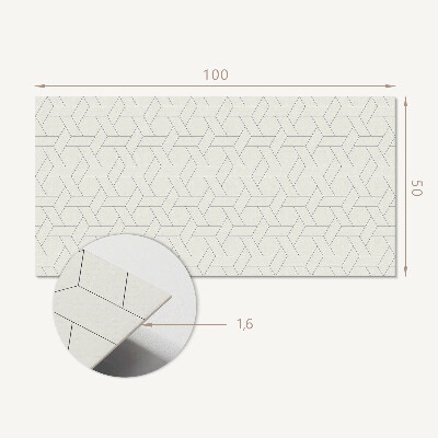 Rechteckige wandpaneel selbstklebend Sechseckiges geometrisches Motiv