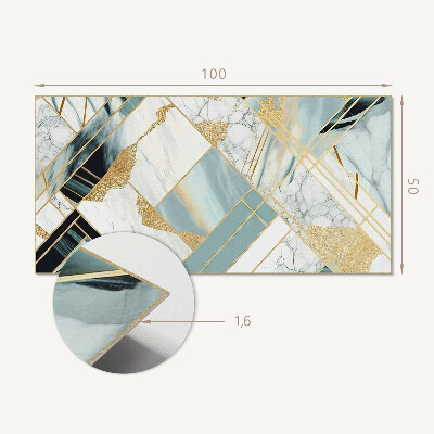 Rechteckige wandpaneel Geometrische Formen aus Marmor