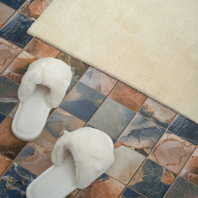 Rechteckige wandpaneel selbstklebend Steinmuster in einer Mosaikkomposition