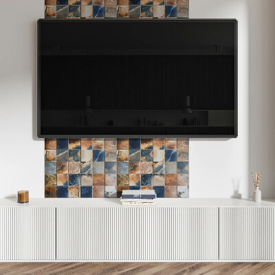 Rechteckige wandpaneel selbstklebend Steinmuster in einer Mosaikkomposition