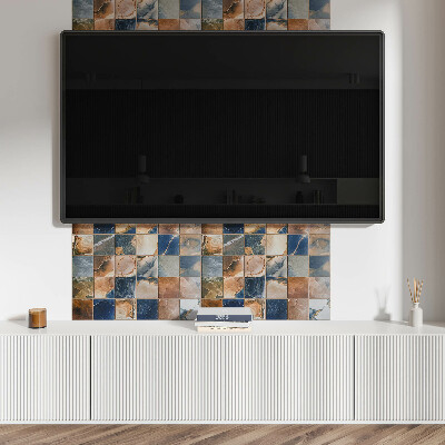 Rechteckige wandpaneel selbstklebend Steinmuster in einer Mosaikkomposition