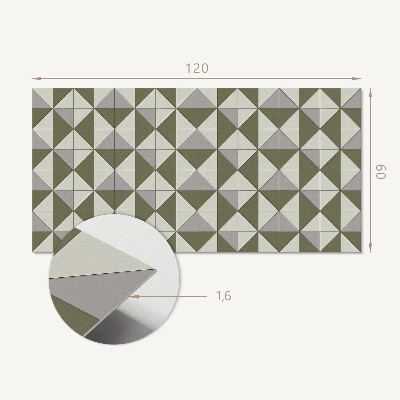 Rechteckige wandpaneel Geometrie dreieckiger Formen