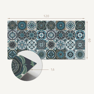 Rechteckige wandpaneel selbstklebend Mosaikgitter in Farbe