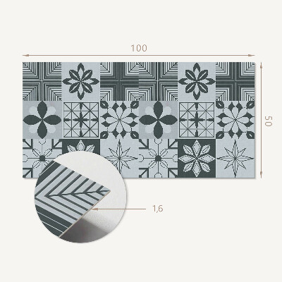 Rechteckige wandpaneel selbstklebend Geometrische Muster im Mosaikstil
