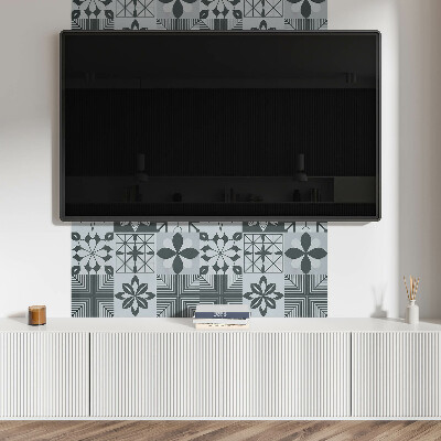 Rechteckige wandpaneel selbstklebend Geometrische Muster im Mosaikstil