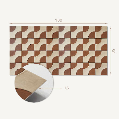 Rechteckige wandverkleidung innen Ein Kaleidoskop geometrischer Formen