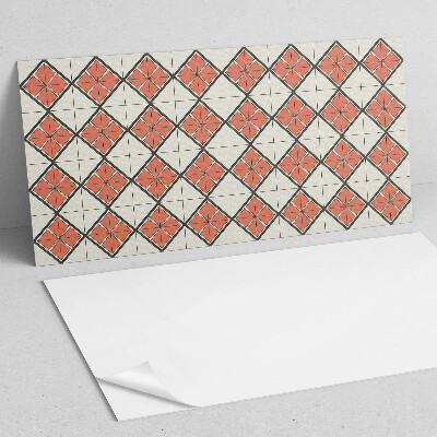 Rechteckige wandverkleidung innen Rautenmuster im geometrischen Stil