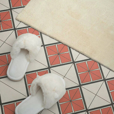 Rechteckige wandverkleidung innen Rautenmuster im geometrischen Stil