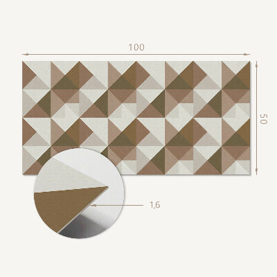 Rechteckige wandverkleidung innen Dreieckige Geometrie im modernen Stil
