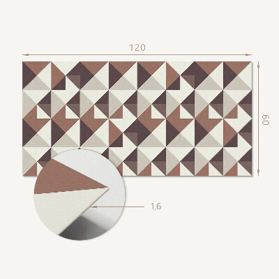Rechteckige wandpaneel Abstrakte Dreiecke im geometrischen Stil