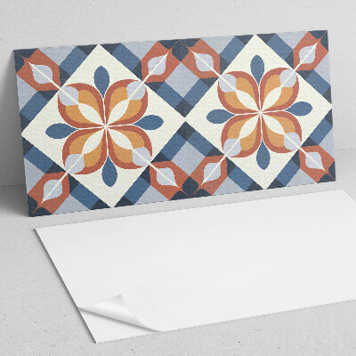 Rechteckige wandpaneel Blumenmotiv im geometrischen Stil