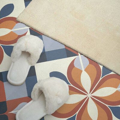 Rechteckige wandpaneel Blumenmotiv im geometrischen Stil