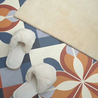 Rechteckige wandpaneel Blumenmotiv im geometrischen Stil