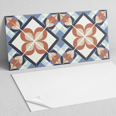 Rechteckige wandverkleidung innen Blumenmuster in symmetrischen Formen