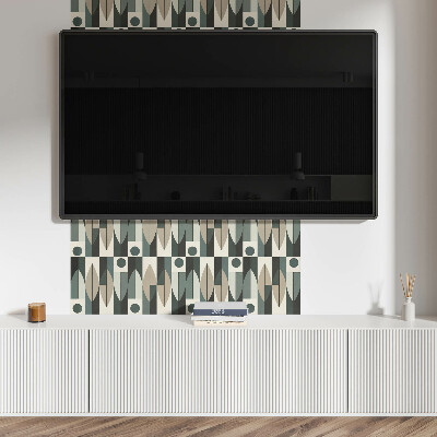 Rechteckige wandverkleidung innen Modernes geometrisches Motiv