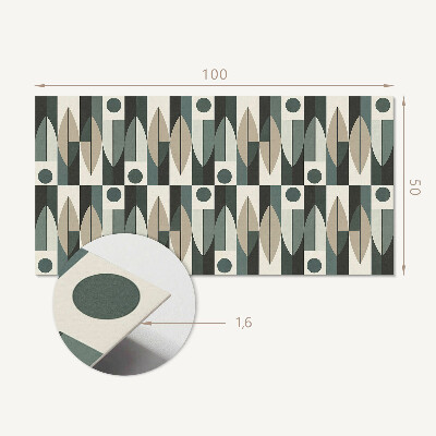 Rechteckige wandverkleidung innen Modernes geometrisches Motiv