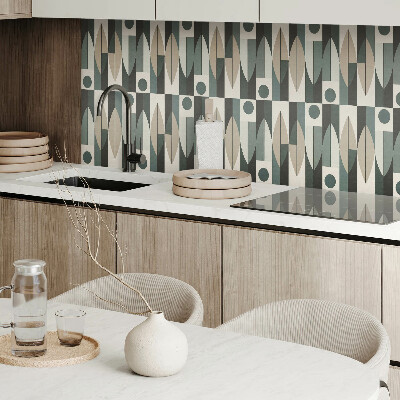 Rechteckige wandverkleidung innen Modernes geometrisches Motiv