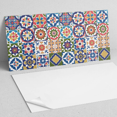 Rechteckige wandpaneel selbstklebend Mosaikquadrate in attraktiven Arrangements