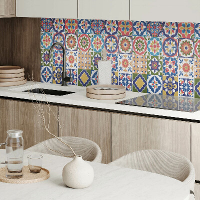 Rechteckige wandpaneel selbstklebend Mosaikquadrate in attraktiven Arrangements