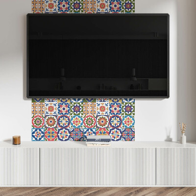 Rechteckige wandpaneel selbstklebend Mosaikquadrate in attraktiven Arrangements