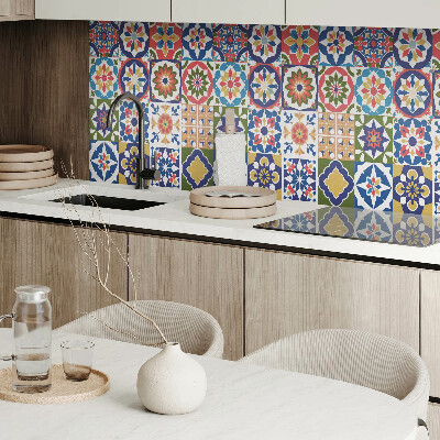 Rechteckige wandpaneel selbstklebend Mosaikquadrate in attraktiven Arrangements