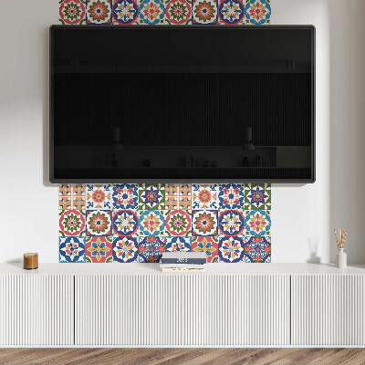 Rechteckige wandpaneel selbstklebend Mosaikquadrate in attraktiven Arrangements