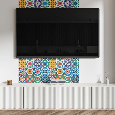 Rechteckige wandpaneel selbstklebend Mosaikraster im grafischen Stil