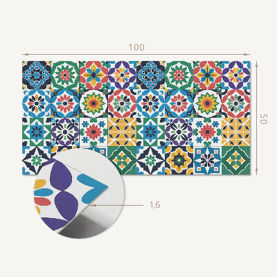 Rechteckige wandpaneel selbstklebend Mosaikraster im grafischen Stil