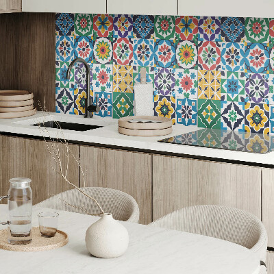Rechteckige wandpaneel selbstklebend Mosaikraster im grafischen Stil