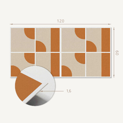 Rechteckige wandverkleidung innen Abstrakte geometrische Formen