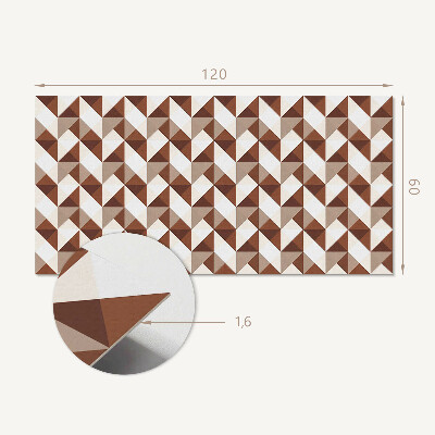 Rechteckige wandpaneel selbstklebend Dreieckige Geometrie im modernen Stil