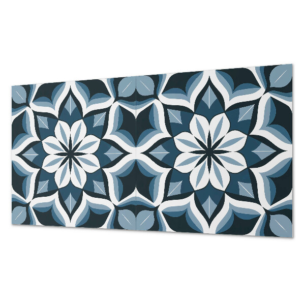 Rechteckige wandpaneel selbstklebend Florale Harmonie in Symmetrie