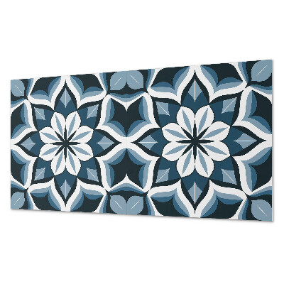 Rechteckige wandpaneel selbstklebend Florale Harmonie in Symmetrie