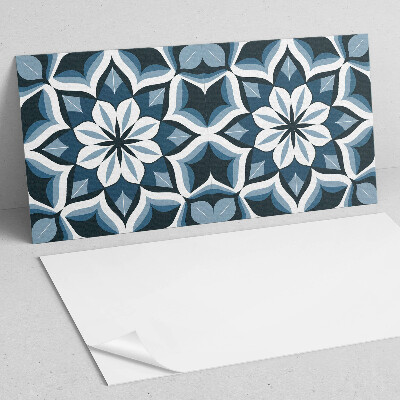 Rechteckige wandpaneel selbstklebend Florale Harmonie in Symmetrie