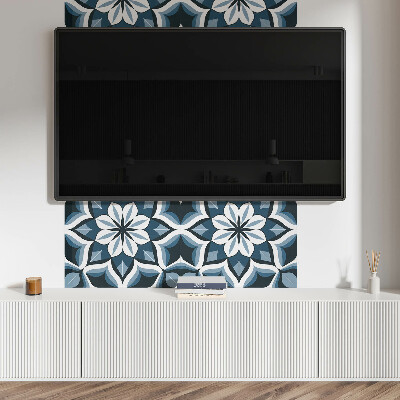 Rechteckige wandpaneel selbstklebend Florale Harmonie in Symmetrie