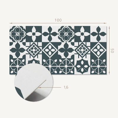 Rechteckige wandpaneel Geometrische Motive in Fliesen
