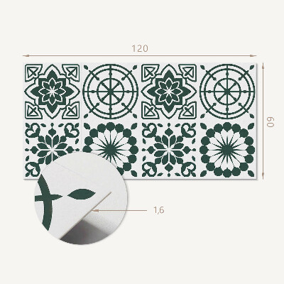 Rechteckige wandverkleidung innen Floral-geometrisches Muster