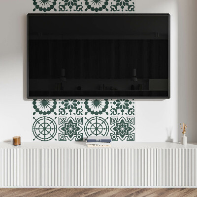 Rechteckige wandverkleidung innen Floral-geometrisches Muster